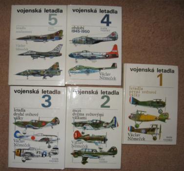 Prodám komplet knih – Vojenská letadla (1. – 5.)